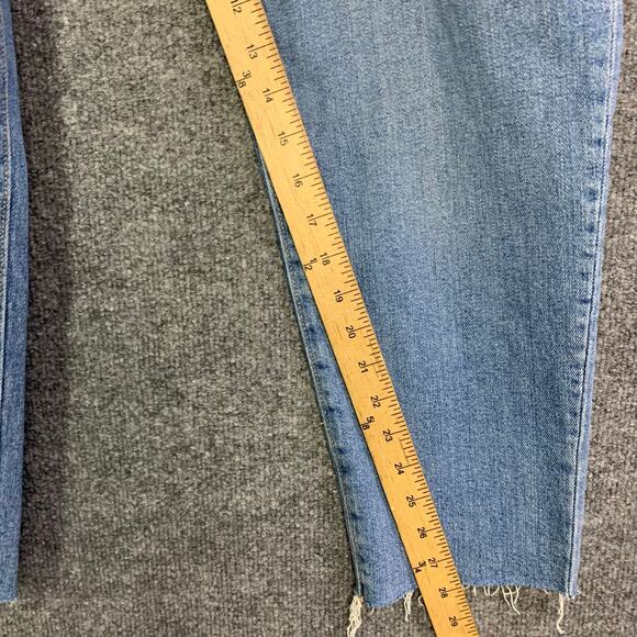NWT Old Navy High Rise Curvy O.G. Straight Jeans Women’s Size 10 Raw Hem - Picture 6 of 10